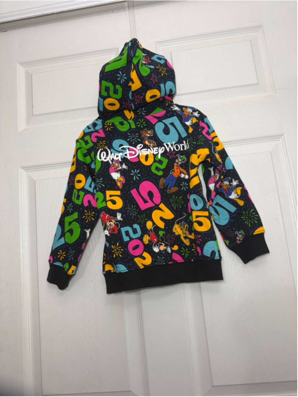 Kids’ Disney 2025 Walt Disney World Zip-Up Hoodie Black Size 4T (XS) NWT